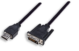 372503 Cable HDMI Macho a DVI-D 24+1 Macho - Enlace Dual, Negro, 1.8m. 372503 Cable HDMI Macho a DVI-D 24+1 Macho - Enlace Dual, Negro, 1.8m.